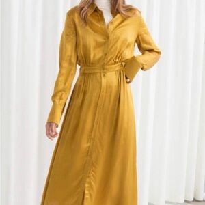 &Other Stories Gold Maxi Party dress women